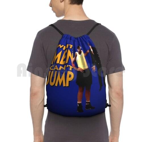 White Men Can'T Jump Pesci Parody Backpack Drawstring Bags Gym Bag Waterproof Movies 90S Movies 90S Nineties Basketball