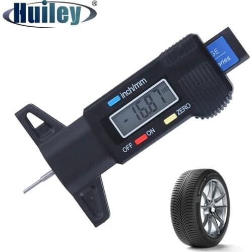 Digital Tire Depth Detection Ruler High Precision Depth Gauge 0-25mm Thickness Gauge LCD Screen Caliper Measure Car Tire Depth