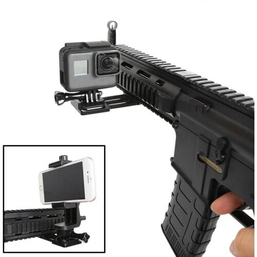 Action Camera Gun Side Rail Mount Holder Motion Adapter for GoPro Hero 8 7 6 5 4 Sony Yi 4K Smartphone for Rifle Pistol Hunting