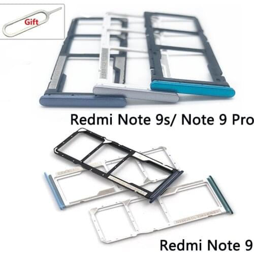 2Pcs SIM Card Tray Slot Holder Adapter Accessories For Xiaomi Redmi Note 9 Sim Tray Holder For Xiaomi Redmi Note 9S Note 9 Pro