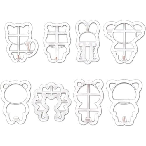 4PC Cookie Mold Cartoon Animal Baking Tool Creative Childrens Food Supplement Cartoon Forest Animal Series Cookie Cutter Set