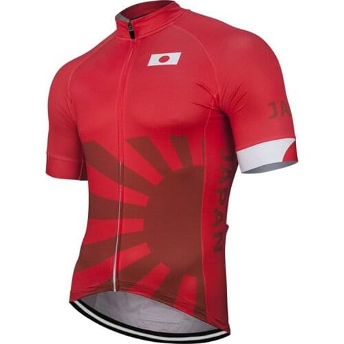 Japan 2021 New Summer Cycling Jersey Bicycle Wear Bike Road Mountain Race Tops Bike Clothing Red Racing Clothing Breathable