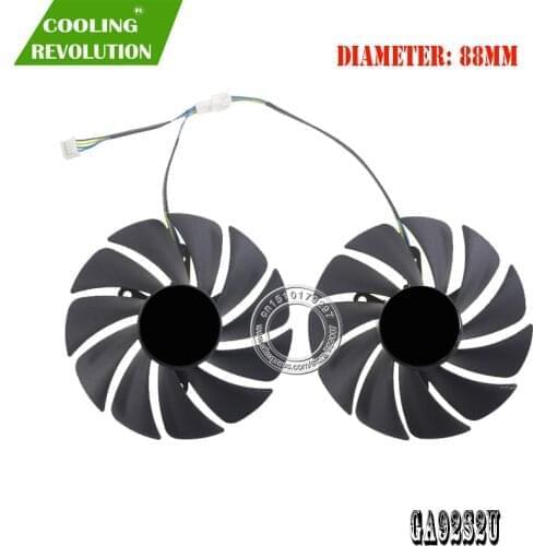 Graphics card fan GA92S2U DC12V 0.46A 4Pin for ZOTAC GAMING GeForce RTX 3060 Ti Twin Edge ZT-A30610E-10M