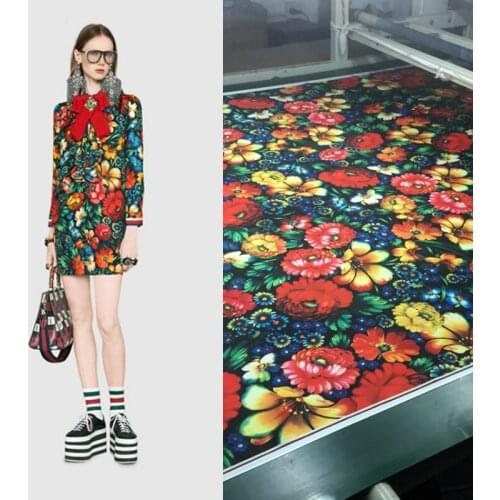 Italian brand printed polyester fabric cloth 145 cm width womens childrens shirt dress clothing fabric alibaba express