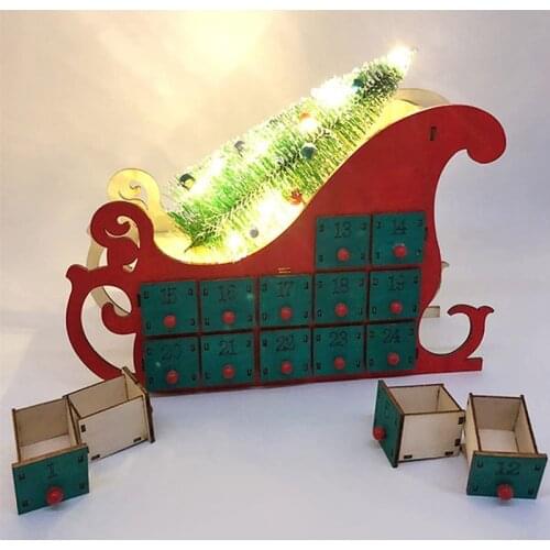 Christmas Countdown Calendar Ornaments Wooden Advent Calendar With 24 Drawers Childrens Christmas Gifts And Decorations