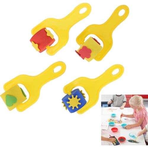 Paintbrush EVA Nursery Art Craft Paint Random Color Children Painting Graffiti Sponge Roller Brusher For Kid Drawing Supplies