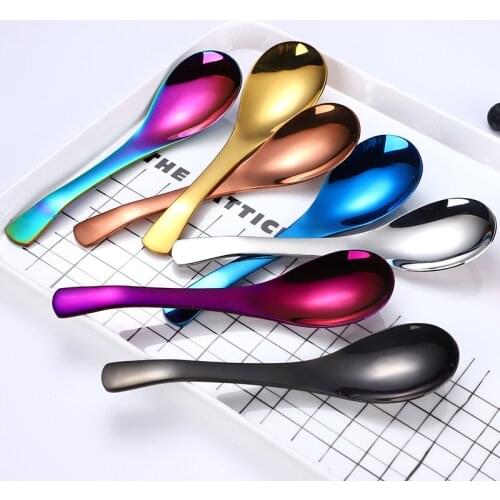 304 Stainless steel Chinese Spoons Round Bottom Count Spoons Thick Multi-Specification Spoons Deepened Tableware