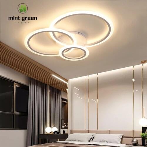 Circles Led lights for room Home living room decoration Smart lamp Ceiling chandelier decorative led ceiling lamps