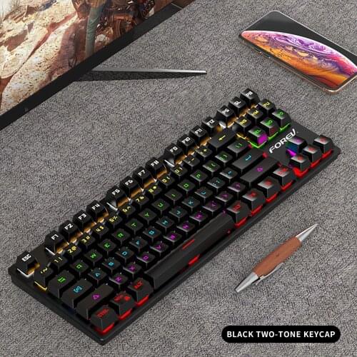 Mechanical Gaming Keyboard Computer Keyboard Gamer Fashion 87 keys PC Keypad USB Wired Keyboard For Laptop PC Games клавиатура