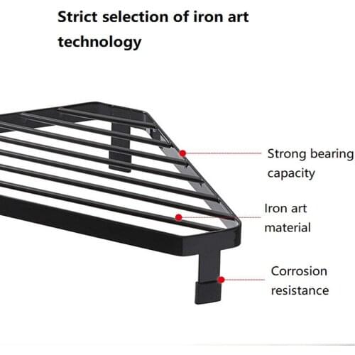 Multi-Functional Iron Triangulation Rack Kitchen Single-Layer Tripod Non-Punching Floor Storage Rack Finishing Rack