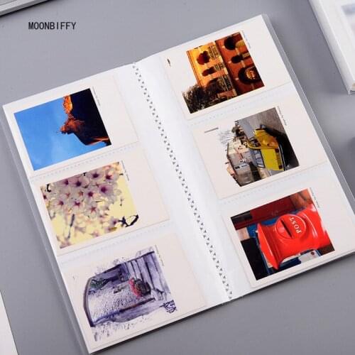 New 84 Capacity 89*65MM Photo Album Card Holder Childrens Photo Store Card Pure Color Simple Transparent Plug-in Photo Album