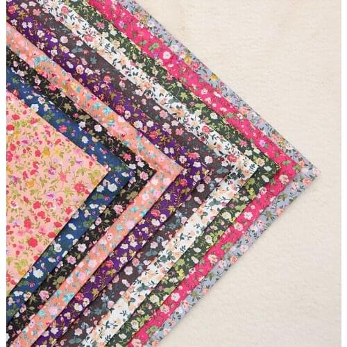 Floral Pure Cotton Printed Plain Weave Fabrics for Sewing Handmade DIY Crafts Needlework Clothing Patchwork Materials 150X100cm