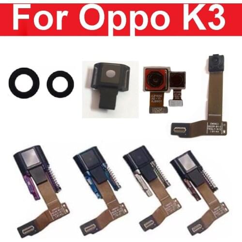 Front & Rear Main Camera For OPPO K3 Back Big Camera & Small Facing Camera Module Front Camera Glass Lens Replacement Parts