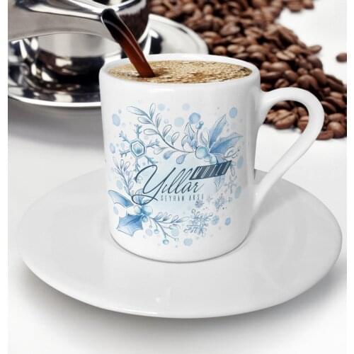 Personalized Christmas Happy birthday Themed Turkish coffee Cup-12