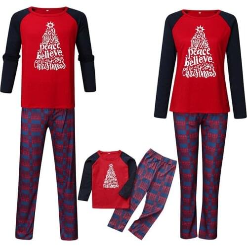 Family Look Mommy And Me Nightwear Pyjama Clothing Set Christmas Family Matching Pajamas Set Mother Daughter Father Son Pijamas