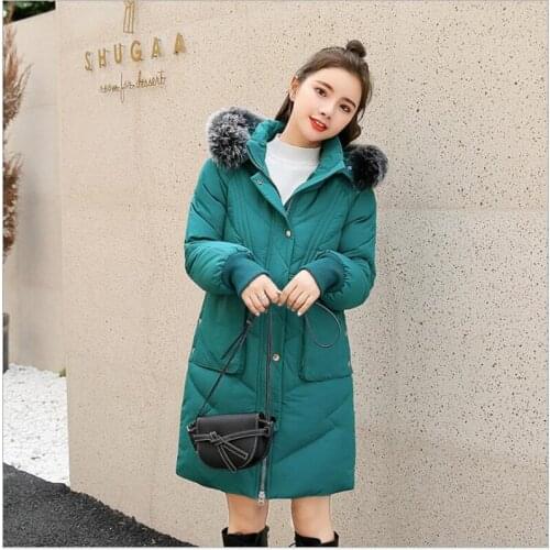Plus Size 5XL Winter coat Women Cotton Hooded Thick Warm women Parka Solid long wadded winter jacket Fashion Tops Outerwear Z143