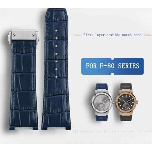 Suitable for Ferragamo F-80 Slim series leather watchband with mens bracelet, cowhide strap 26mm Free disassembly tools