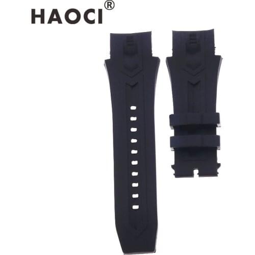 High quality 35mmx26mm black silicone watch strap for Invicta Bolt men watchband bracelet belt sports waterproof