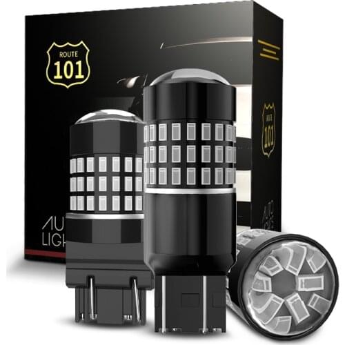 Route101 T20 W21/5W 7443 LED Lamp Red W21W WY21W 7440 12V 24V P27/7W T25 3157 Bulb Car Rear Tail Brake Stop Tail Parking Light