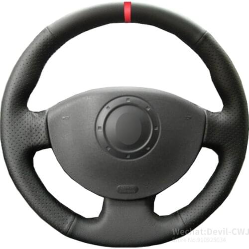 Hand Sewing Car Steering Wheel Cover For Renault Megane 2 2003-2008 Kangoo 2008 Scenic 2 2003-2009 Braid on Steering Wheel