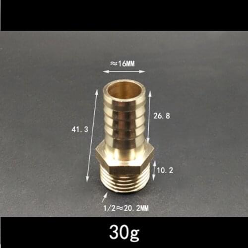 Thicken DN15 1/2" BSP Male x 16mm Hose Barb Tail Brass Coupling Joint Pipe Fitting Water Gas