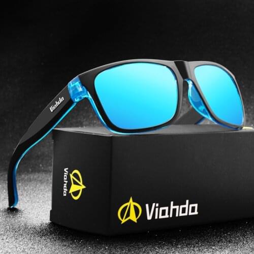 VIAHDA Polarized Driving Sunglasses Mens Retro Male Goggle Sun Glasses For Women Brand Luxury Mirror Shades Oculos