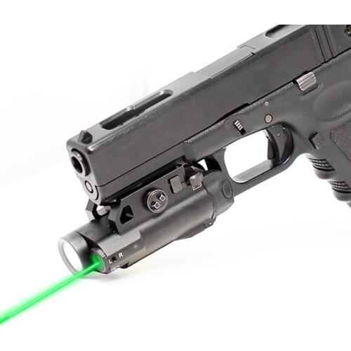 Military High Lumen Rifle Airsoft Air Guns Flashlight and Green Laser Sight Combo Picatinny Rail Mount Laser Pointer Sight AR 15