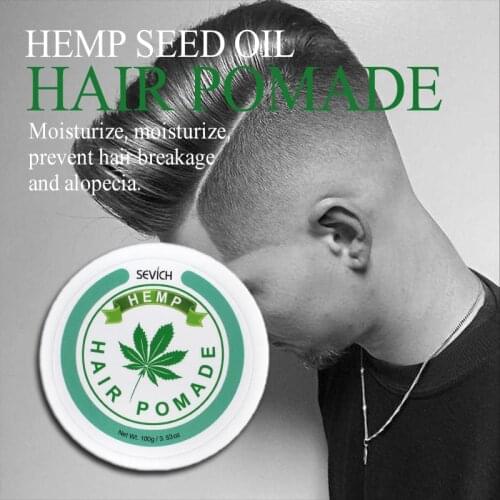 Sevich Mens Hair Wax Strong Style Hair Restoring Pomade Natural Long-lasting Hair Wax Hemp Cream Salon Hair Product 100g