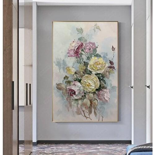 High Quality Pure Hand-painted Oil Painting Abstract Painting Flowers For Wall Decoration Modern Living room