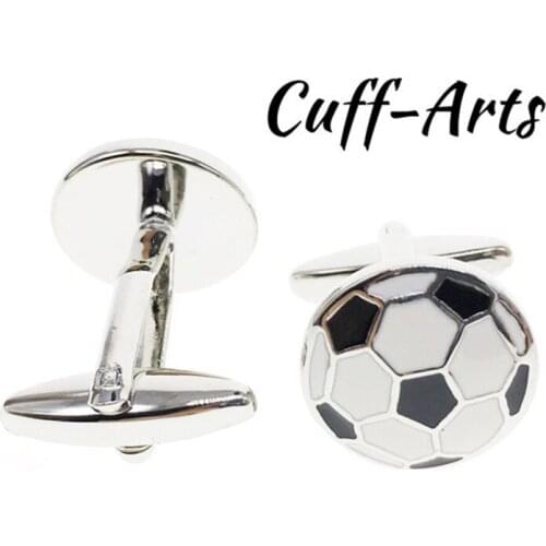 Cuffarts Cufflinks For Mens 1 Pair Football Men Jewelry Gemelos Tie Clip Cuff Links 2018 Football Mens Cufflinks C10036