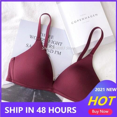 2021 Deep V Bras for Women Seamless Lingerie Wireless Bralette Sleep Bra Ultra-thin Cup Brassiere Sports Underwear Intimates #D