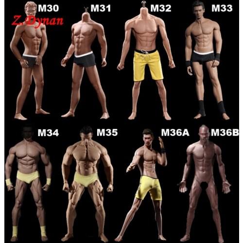 1:6 Steel Stainless Skeleton Body with Head TBLeague M30 M31 M32 M33 M34 M35 1/6 Super Flexible Seamless Male Doll Body Man Body