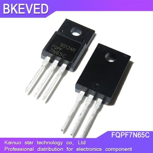 10pcs FQPF7N65C 7N65 TO-220F FQPF7N65 TO-220 MOS pipe N-channel 650V 7A