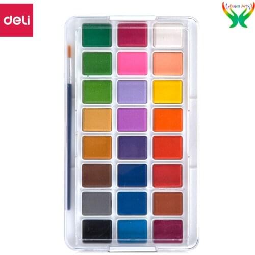 12/18/24 color Deli solid watercolor painting hand-painted bright solid watercolor for beginners gouache paint box portable