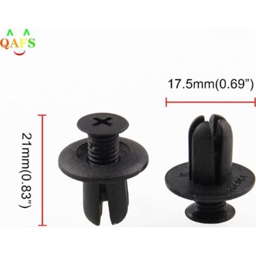 120Pcs/Set 120*8mm Car Hole Plastic Rivets Fastener Fender Bumper Push Pin Clips Clip