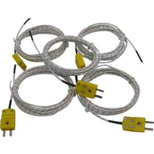 5pcs K Type Connector Thermocouple Temperature Sensor Measure Range -50~250 ;Cable Length: 3 Meter