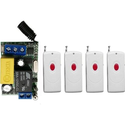 500M Long Range AC220V 1CH 10A Radio Controller RF Wireless Relay Remote Control Switch Transmitter+Receiver Garage Door /lamp