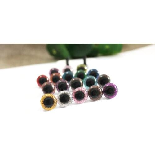 500pcs--New 18colors option 14mm-16-18-20-25-30-35mm 3D CLEAR safety toy eyes &glitter Nonwovens & washer--long stem eyes
