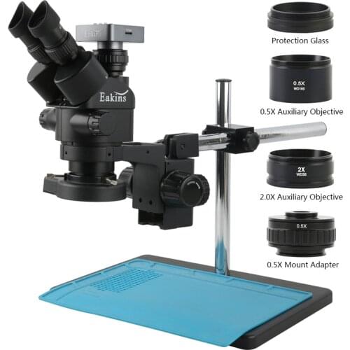 3.5X-90X Simul-Focal Industry Stereo Trinocular Microscope 48MP 1080P 2K HDMI USB Digital Video Camera For PCB Soldering Repair