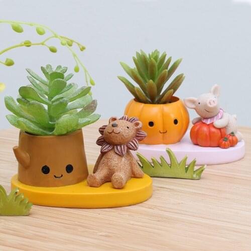 Roogo Flower Pot Mini Planters For Succulents Modern Annimal Plant Pot Garden Cactus Pots Home Decor Balcony Decorations Pots