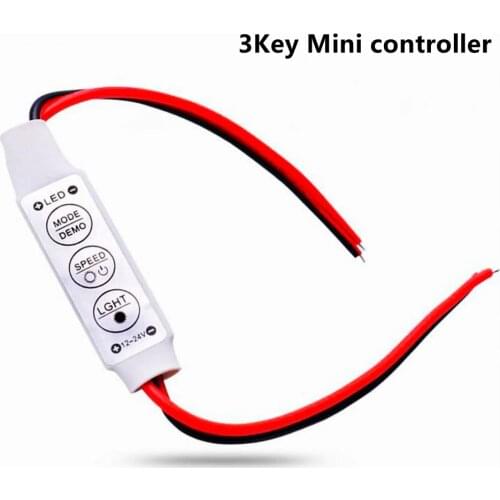 DC 12V 24V 3*4A Mini Led Controller Dimmer Driver to Control Single Color Led Strip Light SMD 2835 3528 5050 5630 3014