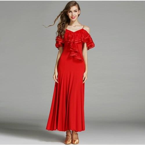 Ballroom Dance Costumes Woman Modern Waltz Tango Dress /standard Dance Clothes