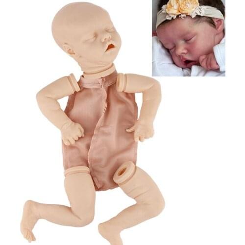 17inch Silicone Vinyl Reborn Doll Levi Cloth Body Sleepping Doll DIY Soft Realistic Doll Unpainted Doll Parts DIY Blank Doll Kit