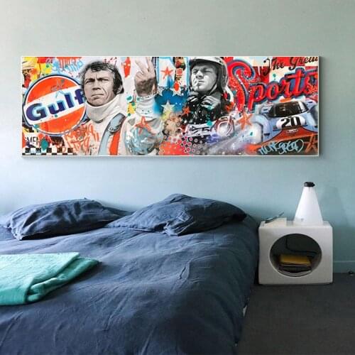 Le Mans Michael Delaney Prints 24 Hours Graffiti Art Poster Wall Art Pictures On Canvas For Living Room Home Decoration