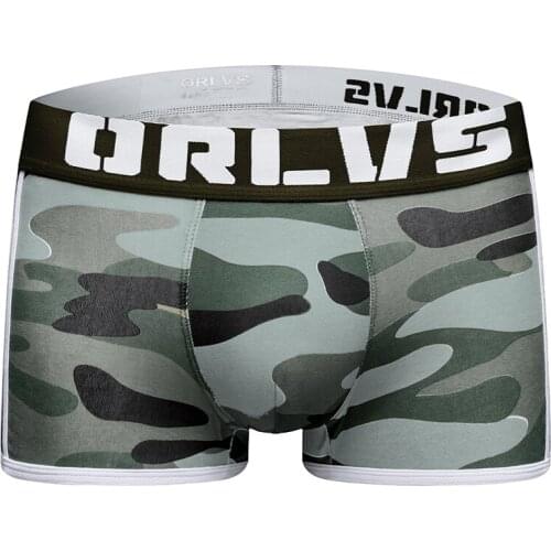 2020 ORLVS Brand Sexy underwear men Camouflage printed boxers men Cotton boxers panties hombre slip Men underwear OR144