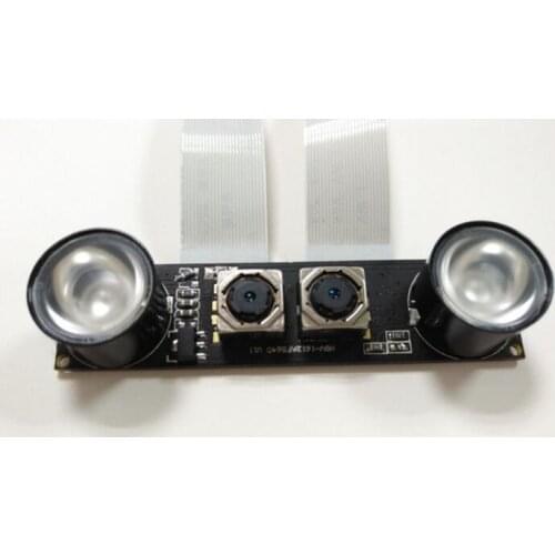 Unsynchronized binocular 5 megapixel autofocus face recognition USB free drive night vision light camera module