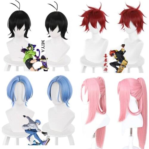 Anime Sk8 the Infinity Miya Reki Cosplay Wigs Langa Hasegawa Cherry Blossom Role play Heat Resistant Synthetic Hair Halloween