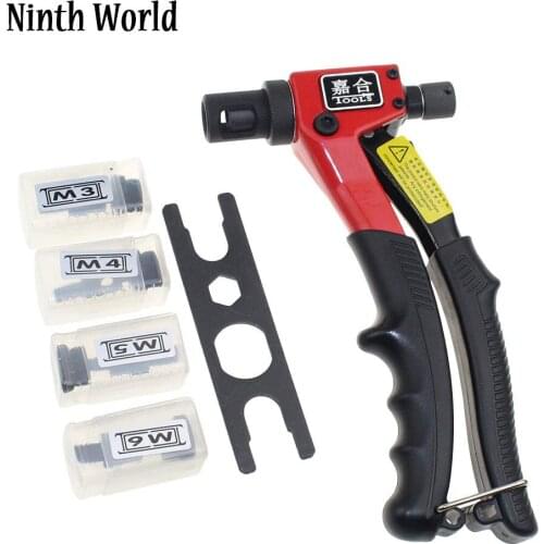 Bt-603 Rivet Nut Gun M3 M4 M5 M6 8 Inch Hand Riveter Rivet Gun Riveting Tools With Nut Setting System