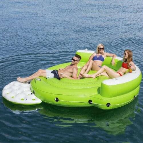 Floating Island Row Water Floating Boat Bed Floating Rest Deck Water Row For Swimming Leisure
