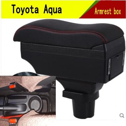 For Toyota Aqua armrest box central Store content box cup holder ashtray interior car-styling accessories